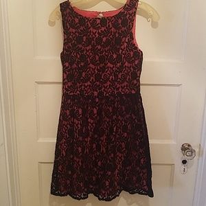 Cute black/orange lace dress